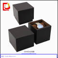 Soft Touch Paper Single Watch Display Package Box with Black Velvet Coated